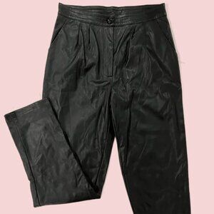 NWT Princess Polly "Love Club Pants" Faux Leather Black Pants Straight Leg Sz 6